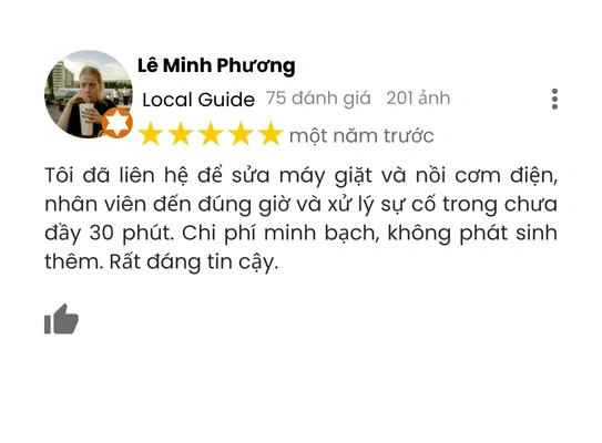  Lê Minh Phương: “Nhân viên đến đúng giờ và xử lý sự cố trong chưa đầy 30 phút”