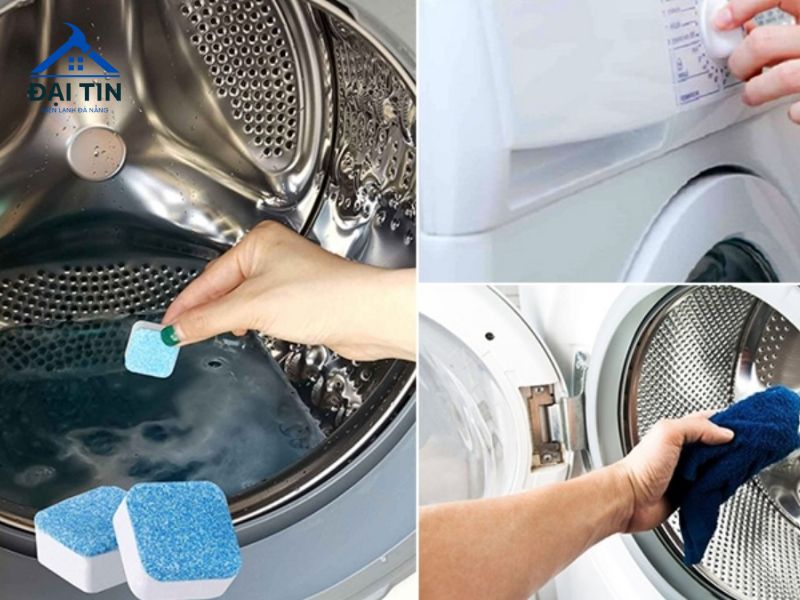 Thực hiện vệ sinh lồng giặt bằng chế độ tự động vài tháng 1 lần